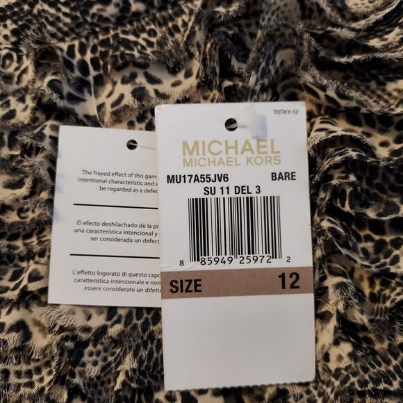 MICHAEL Michael Kors Womens size 12 Snake Print Tiered Ruffled Skirt NWT - Picture 9 of 11